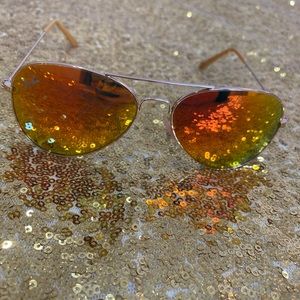 Ray-Ban Classic Aviator Sunglasses in Orange Flash